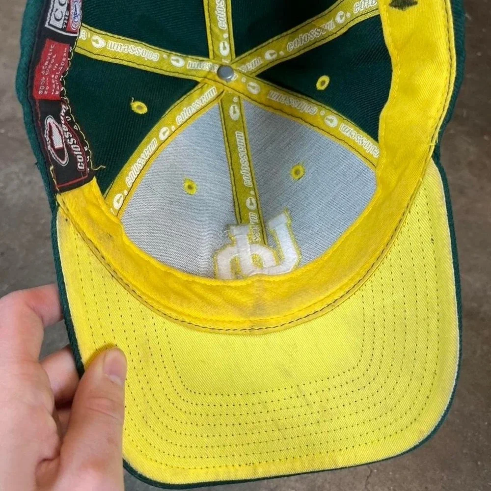 Colosseum Oregon Ducks Hat Mens Green Adjustable Strapback UO Logo Cap